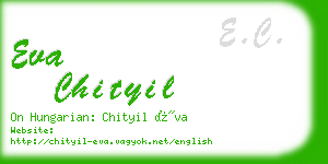 eva chityil business card